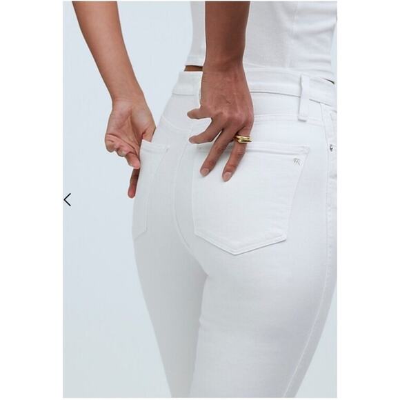 NWT Madewell Womens Stovepipe Jeans Purest White Size 27 - Picture 9 of 16